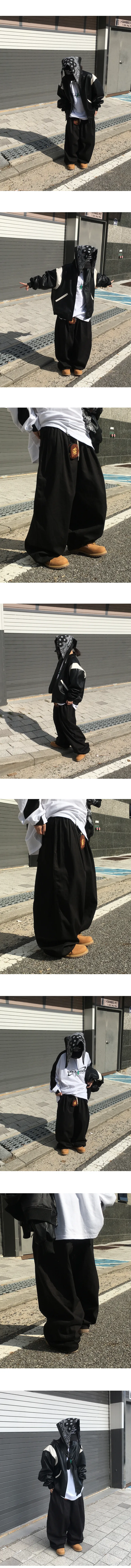 [주문폭주] 서비어 투턱 와이드 코튼 팬츠 -  와이드 Y2K 오버핏팬츠 벌룬핏 유니섹스 면팬츠 캐주얼 긴바지 와이드핏 벌룬팬츠 팀버랜드 면바지 벌룬면팬츠 와이드데님 와이드바지 상세 이미지 3