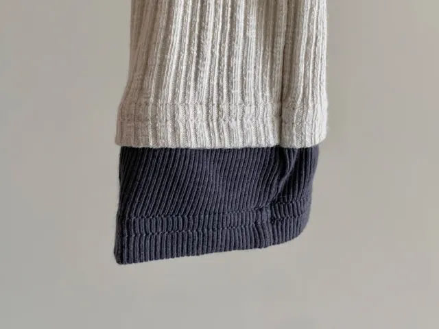 시선 골지 레이어드 배색 단추 가디건 티셔츠4color 상세 이미지 56