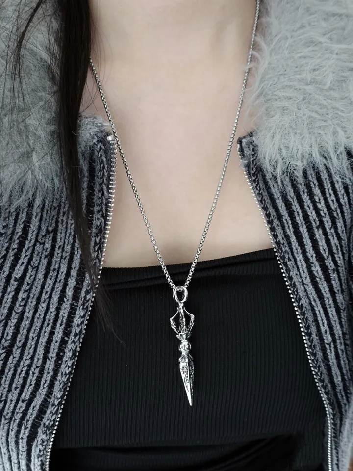 [s.steel] sculpture necklace | 조각 빈티지 목걸이 써지컬 상세 이미지 23