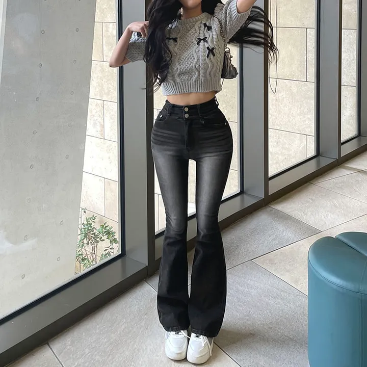 +영상핏[허리쏙MADE/기본or롱] 리얼 마네킹 허리쏙 투버튼 워싱 부츠컷팬츠 부츠컷데님 보정청바지 인생청바지 홀리허리쏙 S,M,L 상세 이미지 73