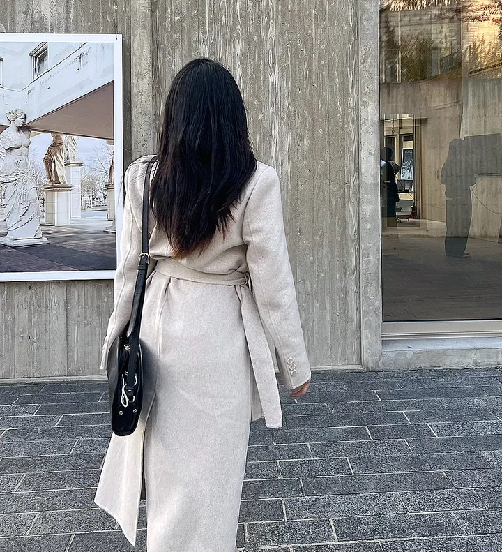 [최저가 진행! 패딩조끼 SET] 브리앙 울 90% 핸드메이드 누빔 벨트 패딩 안감 탈부착 고급 롱 코트 상세 이미지 23