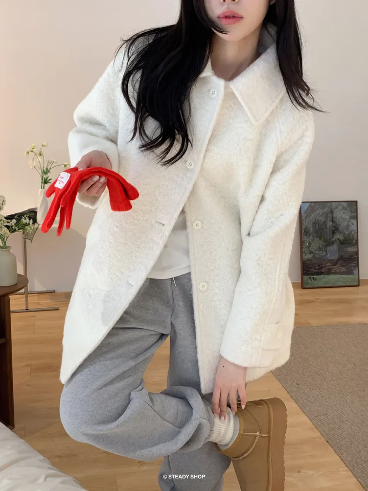 [울코트/울40%/누빔] 코지 부클코트 하프코트 코트 (3colors) 상세 이미지 24
