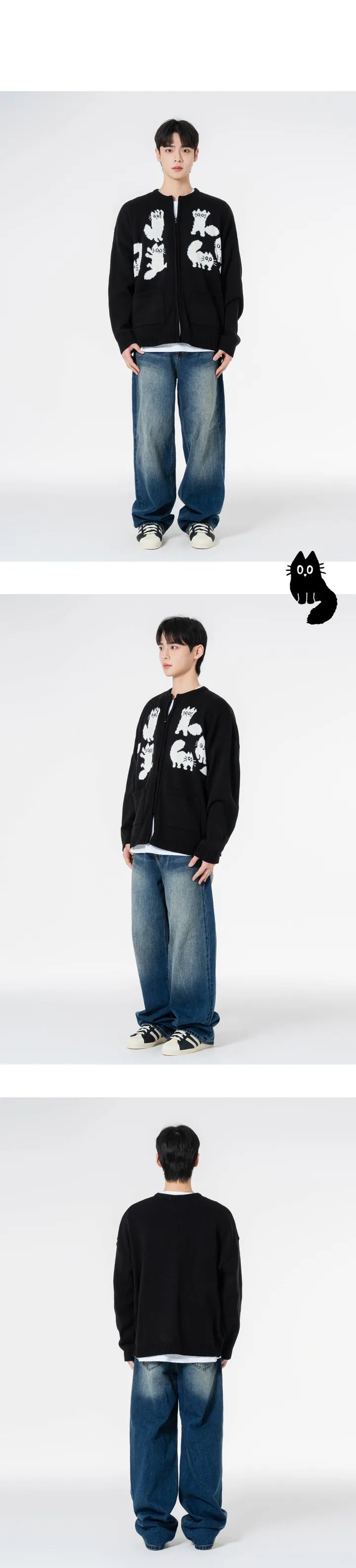 [2COLOR] 조이풀 키튼 투웨이 니트 집업 상세 이미지 5