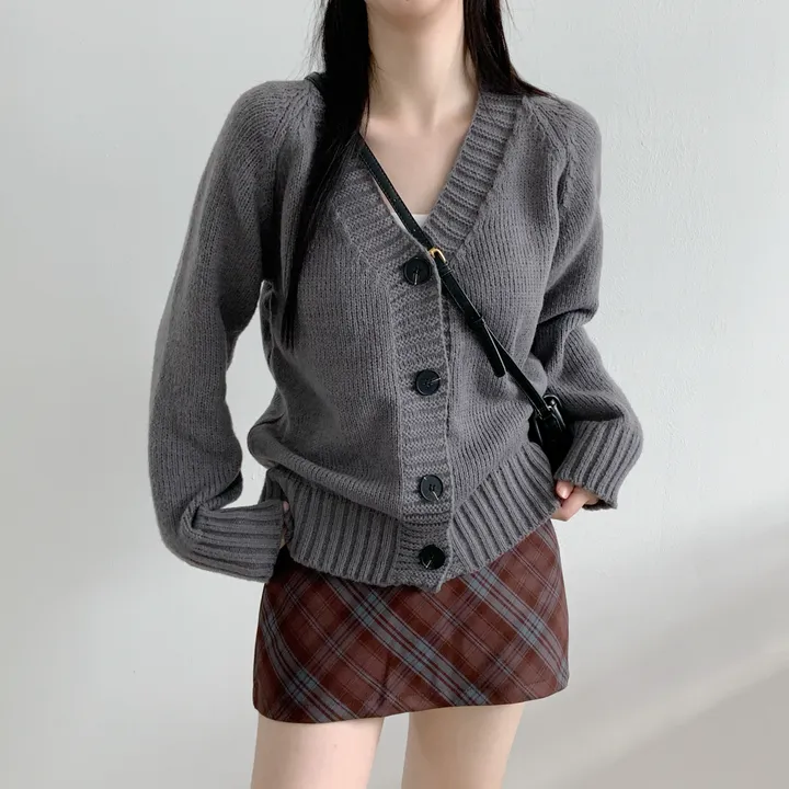 [주문폭주/재진행]리비 브이넥 오버핏 가디건 /오버핏 루즈핏 봄신상 봄가디건 상세 이미지 4