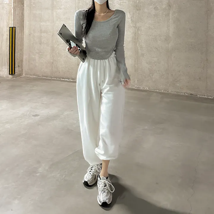 [8color/MADE] 하이퀄리티 웨하스 탄탄 와이드 조거팬츠 봄트레이닝 상세 이미지 40