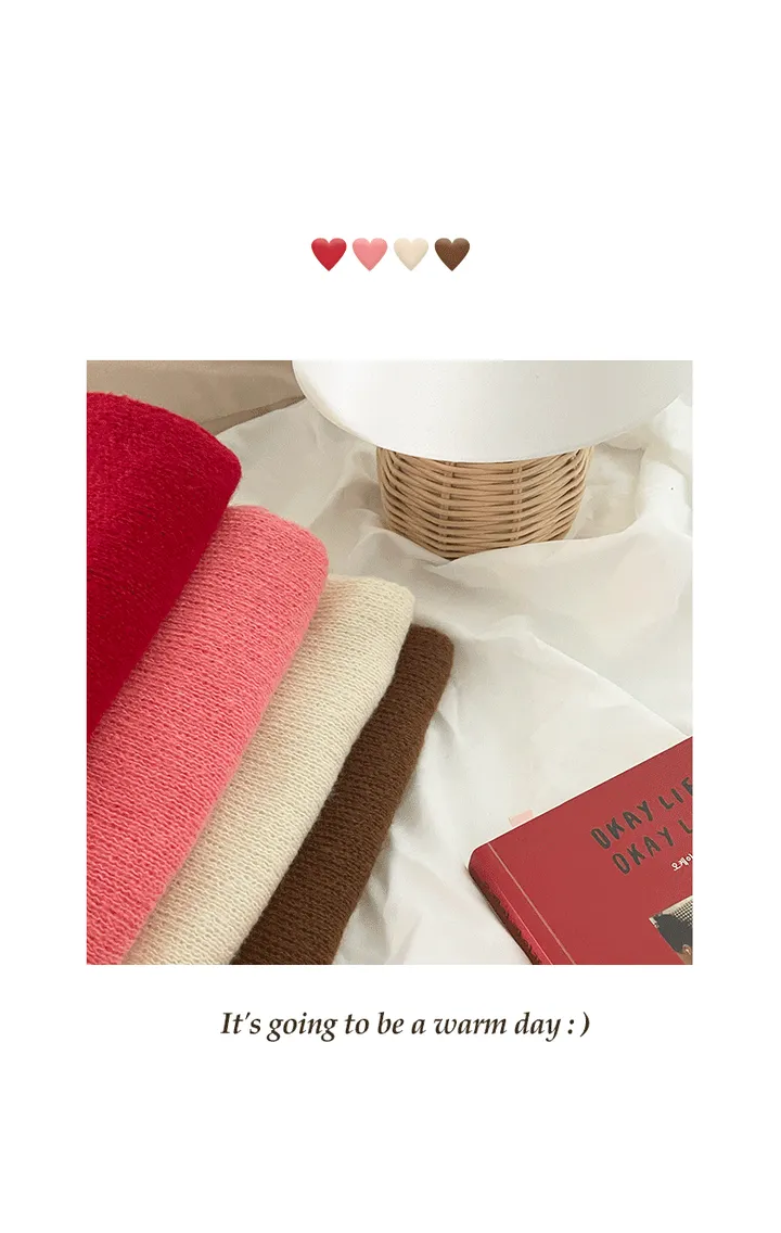[당일출고❤️남녀공용] 베이직 니트 심플 무지 머플러 우정 커플 목도리 8color 상세 이미지 5