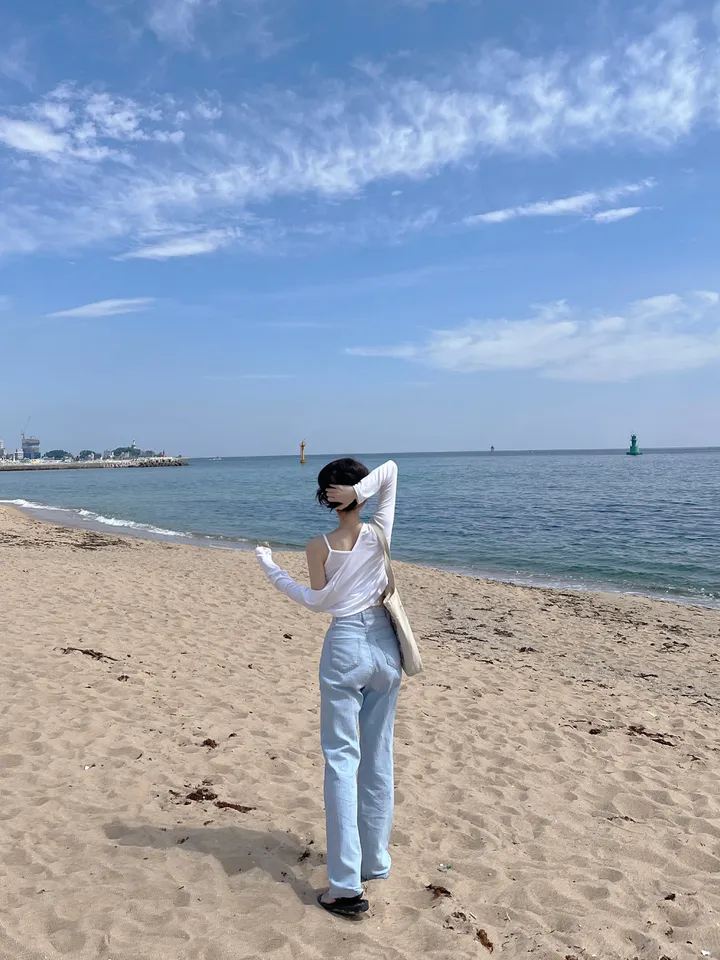 [자체제작/허리쏘옥/기본,롱ver] 후들후들 얇은 썸머 연청 와이드 데님 여름 청바지 롱팬츠 상세 이미지 71