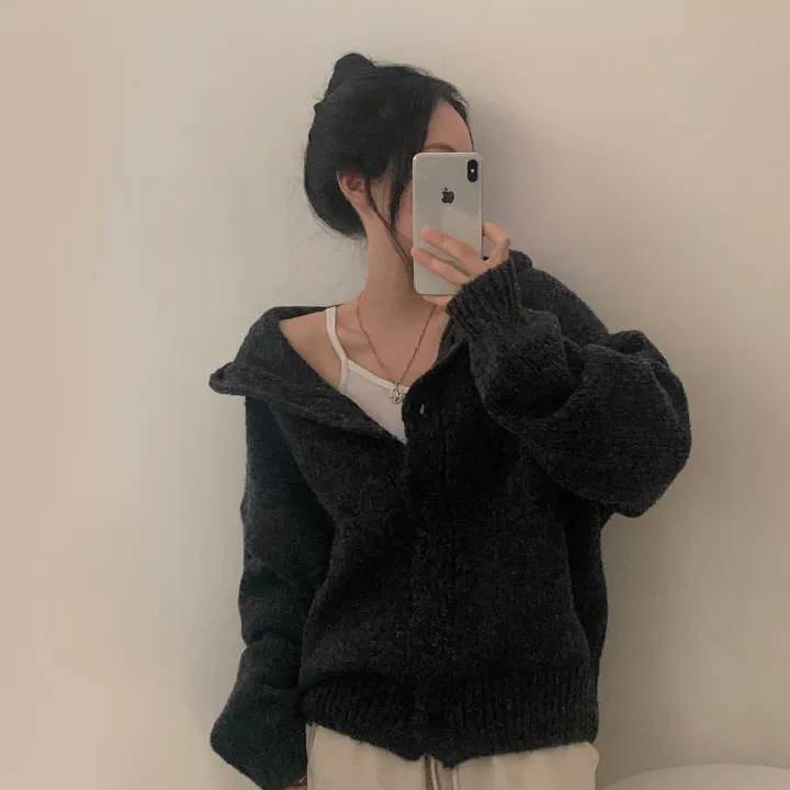 [후기보장*.*/루즈핏🤍] 보호본능, 아방핏 도톰 니트 후드가디건 - 5color 상세 이미지 37