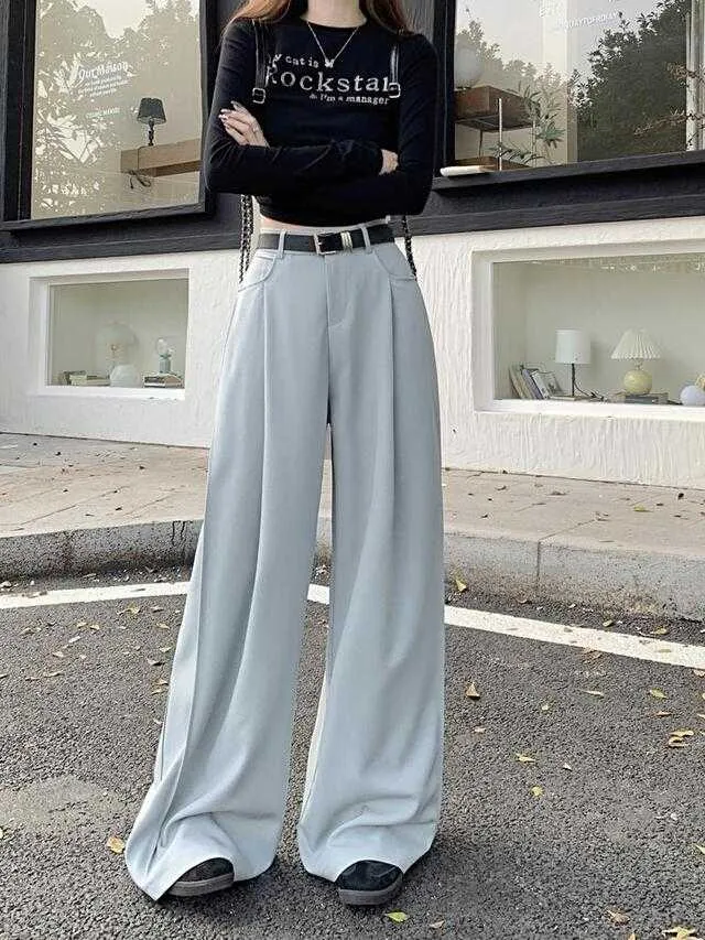 [S~4XL] 짐빔 와이드팬츠 여리여리핏 투핀턱 슬랙스 뒷밴딩 맥시 와이드 핀턱 봄 여름 슬랙스 밴딩팬츠 빅사이즈 정장바지 루즈핏 하이웨스트 상세 이미지 19