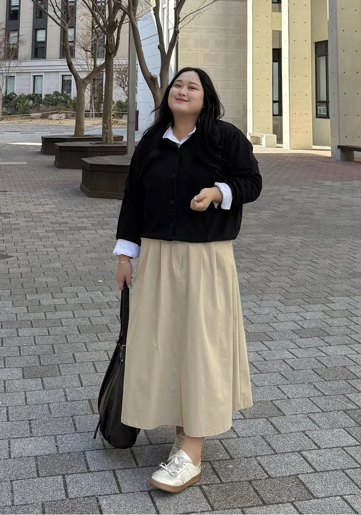 버튼 쭈리 가디건 빅사이즈 셔츠 레이어드 하기 좋은 아우터 간절기 가디건 상세 이미지 21