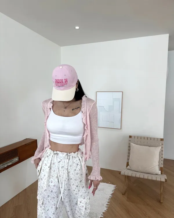 썸머 프릴 가디건 PINK COLOR 상세 이미지 16