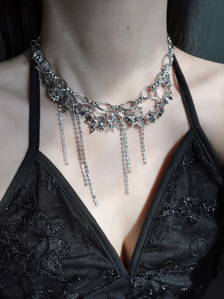star chain necklace | 별 스타 큐빅 체인 목걸이 상세 이미지 12
