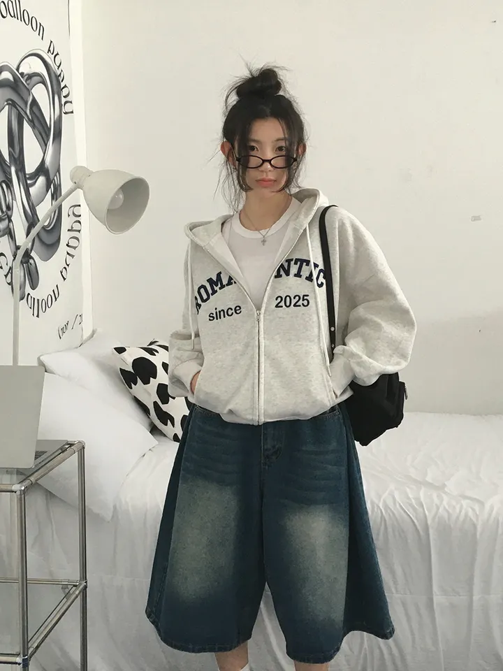 [퀄보장!🤍/6color 자수레터링 아방핏 데일리 후드집업] 로맨틱자수레터링후드집업 상세 이미지 3