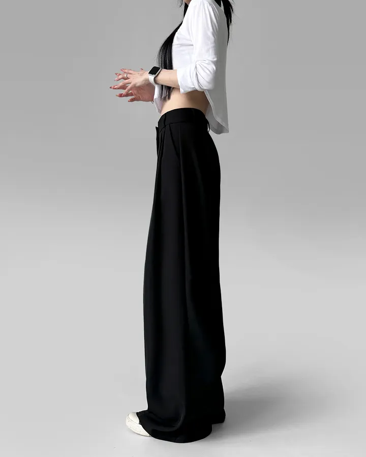 [4계절템/숏,롱/~2XL] 올리브유 메가 통 와이드 더블 핀턱 사계절 슬랙스 상세 이미지 35