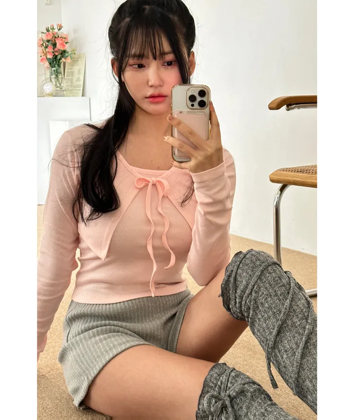 카디건 모델 착용 이미지-S1L39