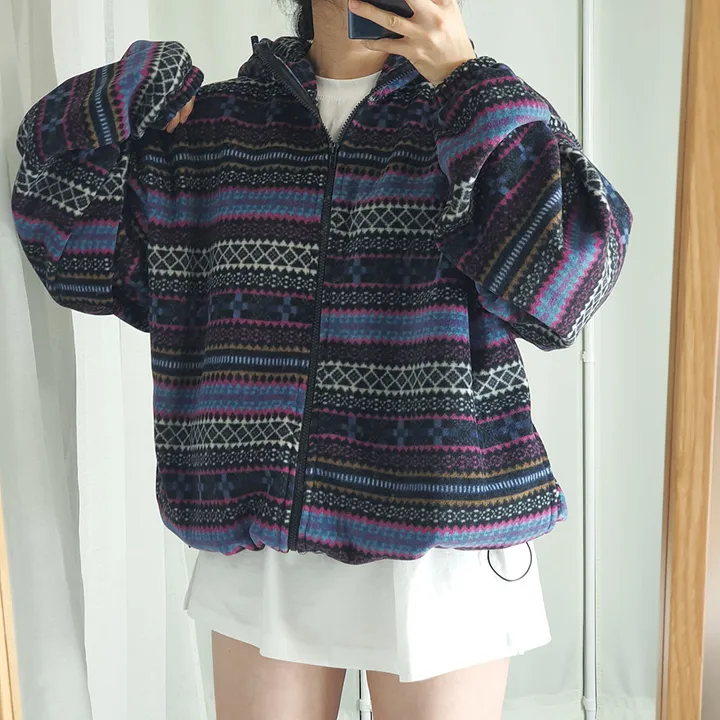 남녀공용 오버핏 파타곤 플리스 후드집업 자켓 상세 이미지 22