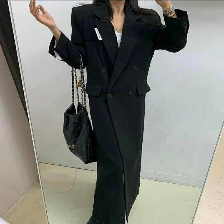 [어깨패드] 패치 더블 롱코트 상세 이미지 5