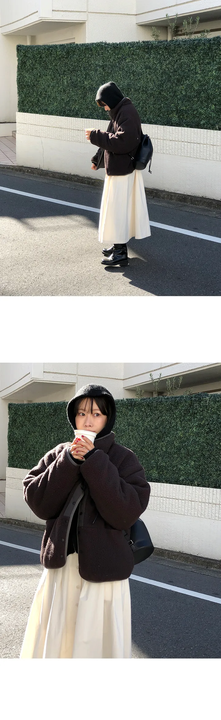 [Mayvi/클리어런스세일❤️‍🔥] Camping 리버시블 플리스 패딩, 3 온스 상세 이미지 7