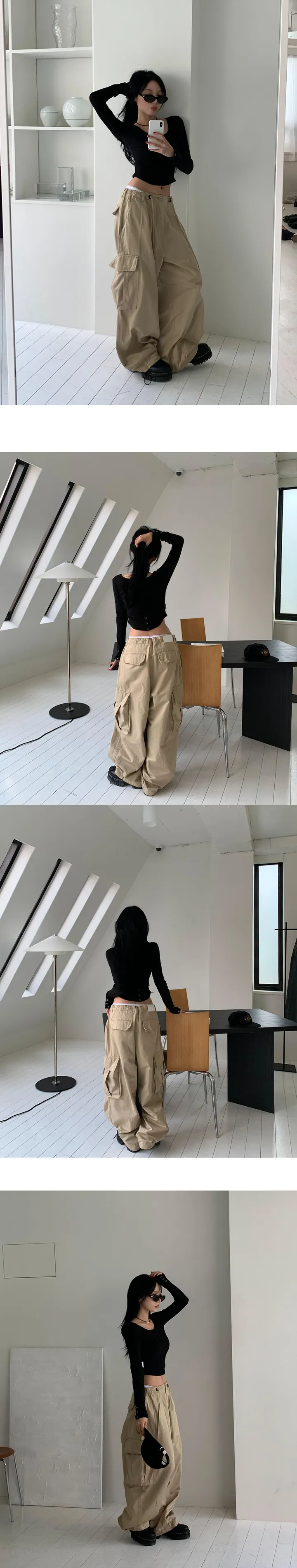 [브랜드 퀄리티] 모델소장! 카티 스트랩 와일드 카고 팬츠-2color 상세 이미지 5