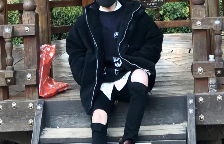 덤블 헤비 양털 패딩 오버핏 투웨이 스트링 후리스 뽀글이 후드 집업 자켓 점퍼 상세 이미지 60