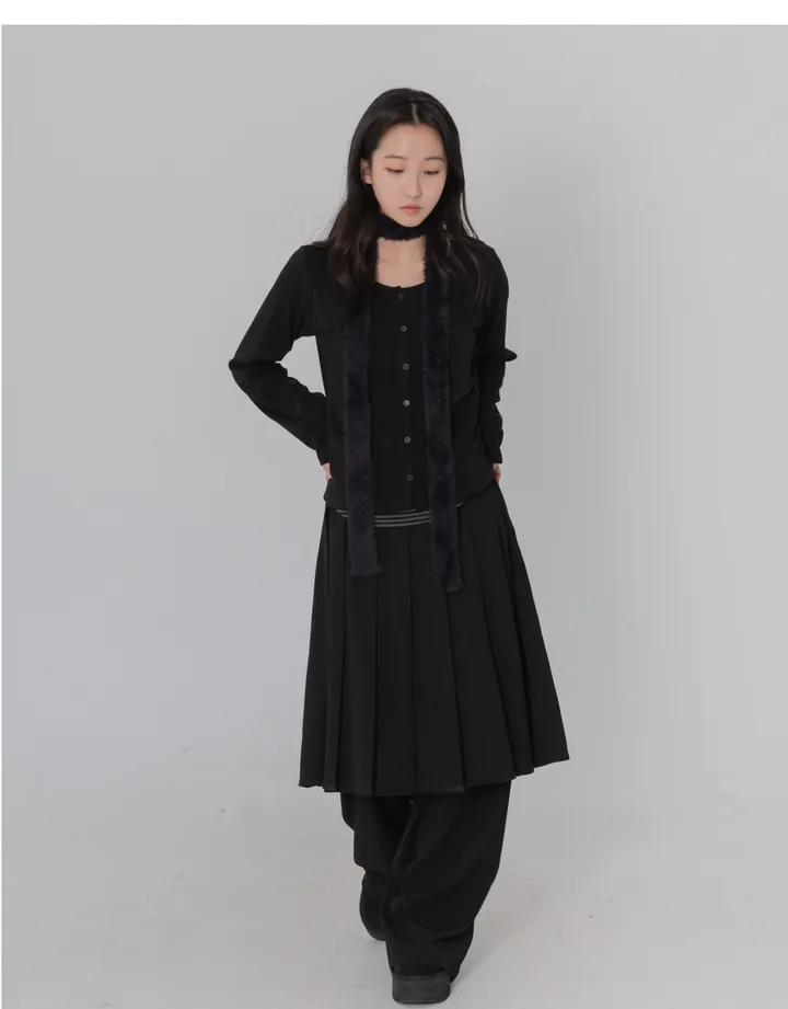 클로즈 단가라 레이어드가디건(2colors) 레이어드티 상세 이미지 5