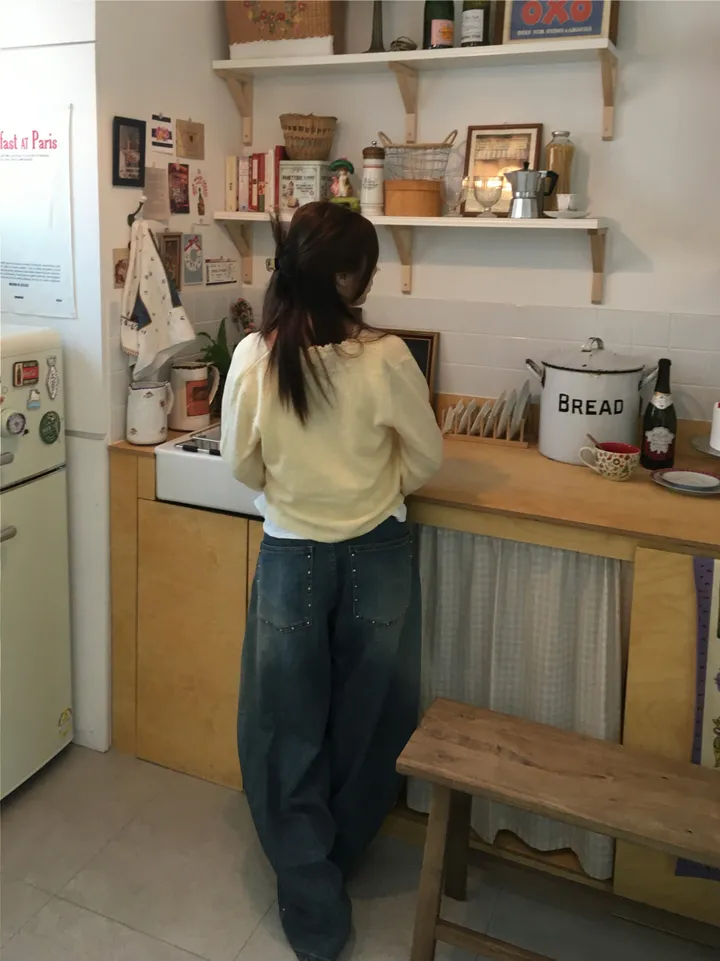 [봄신상💐](5colors/파스텔색감🌈🖍️) 레이어드 펀칭 라운드넥 니트 봄 가디건 cd 상세 이미지 157