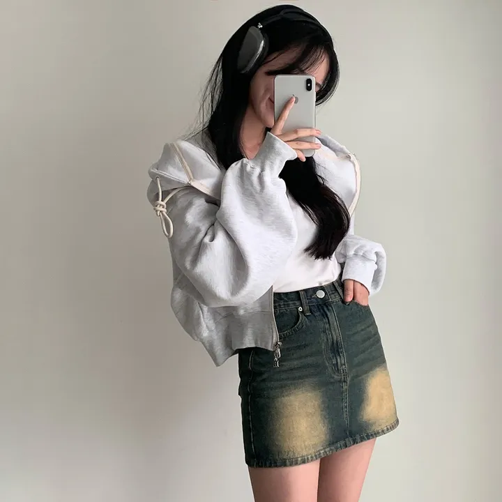 [완전인기✨/백염컬러 당일출고!] 자체제작 크치Made 꿈에 나온 핏, 투웨이 양기모 크롭 후드집업 ver 아우터 자켓 - zipup 상세 이미지 158