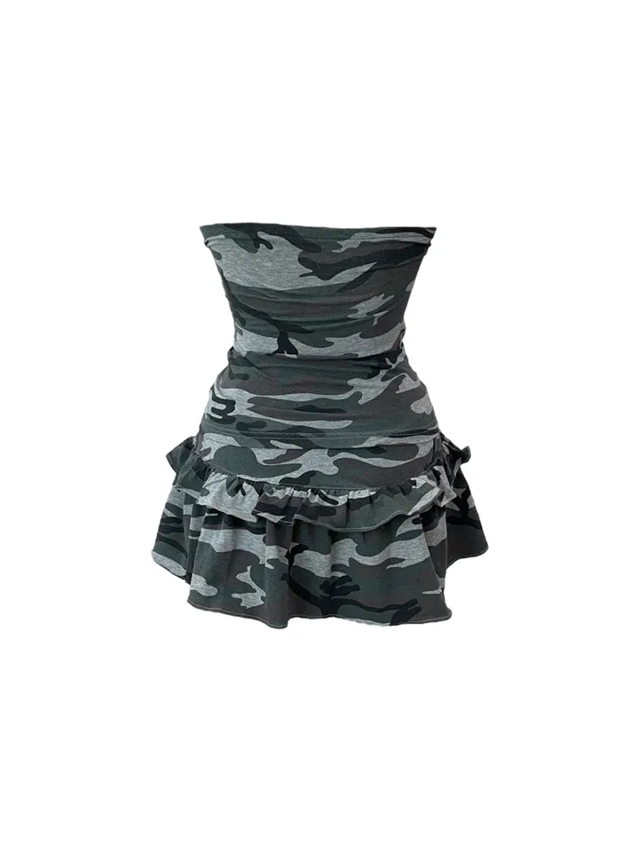 Camo military top skirt set 카모 밀리터리 탑 스커트 세트 상세 이미지 26