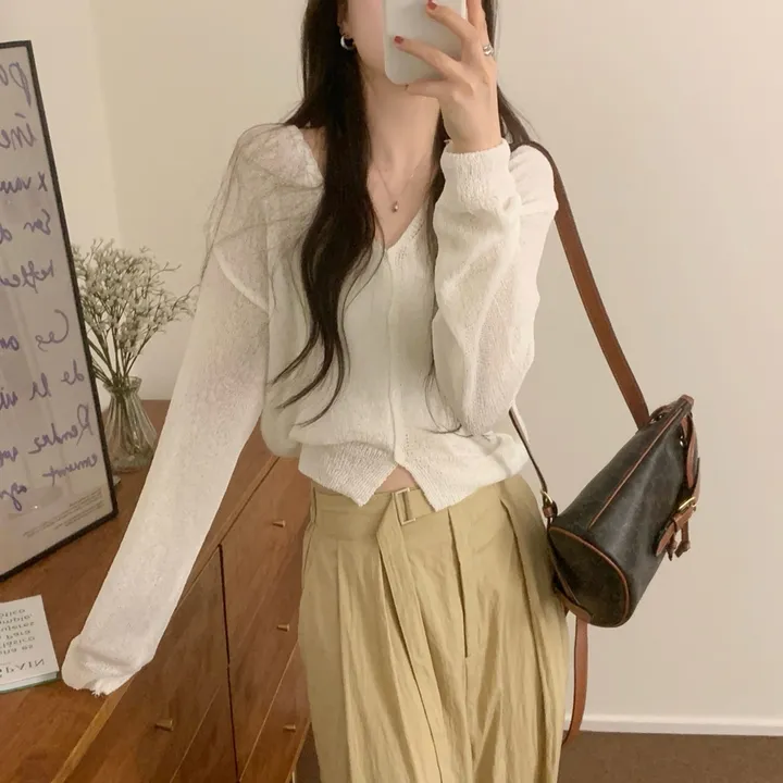 [여름까지] 소브 파스텔 V 크롭 가디건(5color) 상세 이미지 12
