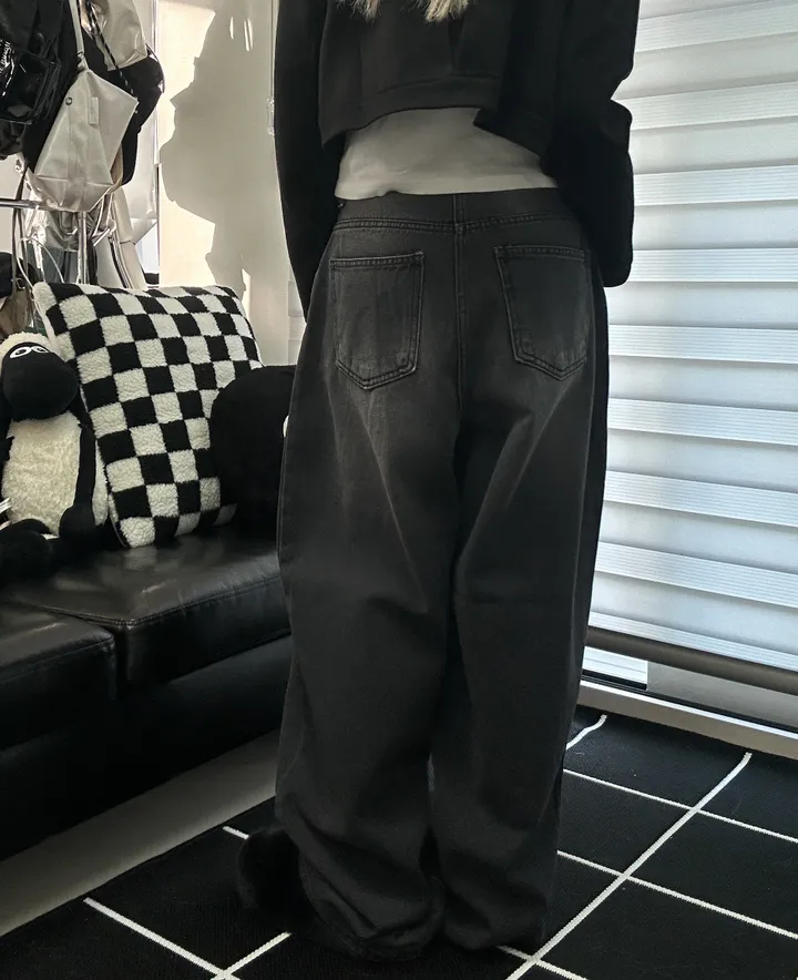 [🎀누적판매 1천장🎀]Allday washing pin-tuck wide denim 올데이 워싱 핀턱 와이드 데님 상세 이미지 34