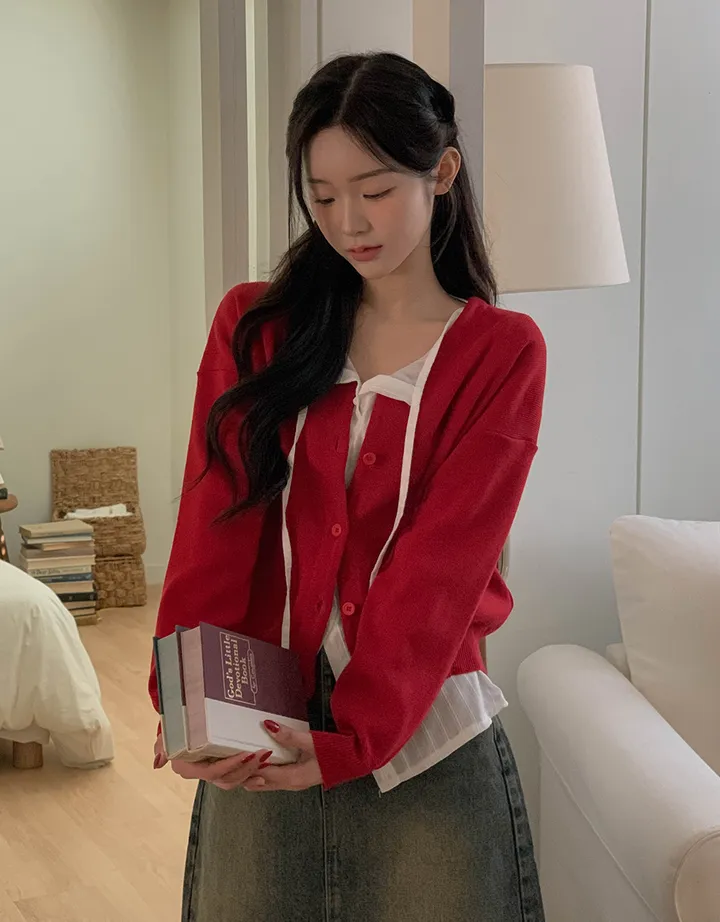 [예쁜여유핏/11colෆ] 다온 브이넥 루즈핏 긴팔 가디건 11colors 상세 이미지 17
