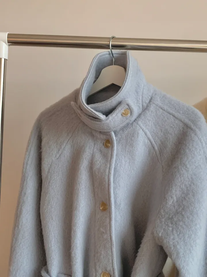 [ 인스타폭주/ wool 60% ] 헤이즐 하이넥 하프 울 누빔 코트 상세 이미지 43