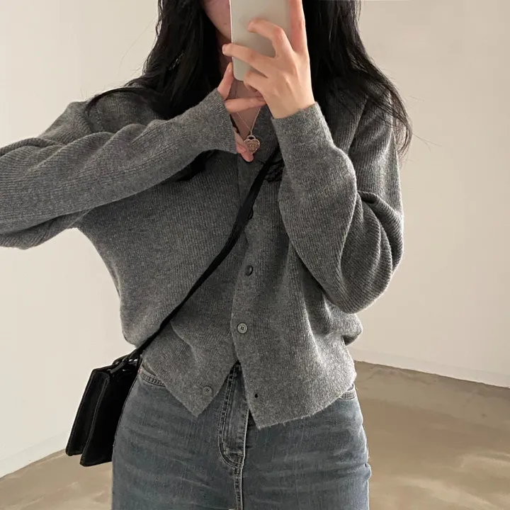 [부드러운니트/4만장판매✨] 캐시 트임 니트 가디건 상세 이미지 9
