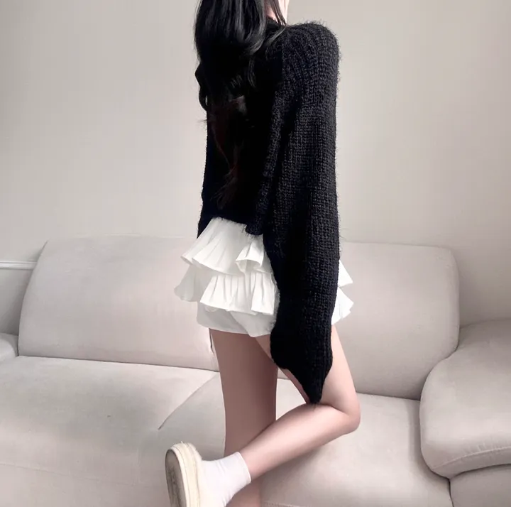 [여리핏보장!!/여친룩/9col] 보들 데일리 청순 솔잎 볼레로 가디건 벌룬핏 루즈 아방한 하찌 니트 베이직 기본 개강룩 데이트룩 봄 피크닉 간절기 벚꽃룩 러블리 세미 크롭 퍼 상세 이미지 39