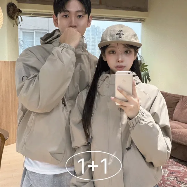 [1+1] 고퀄 2사이즈 스톰 하이넥 패치 바람막이