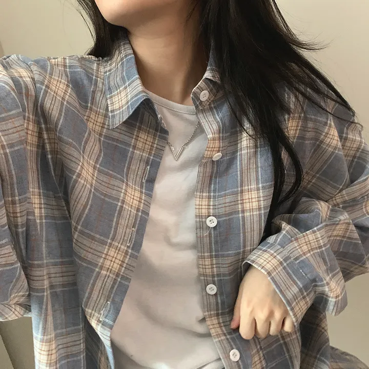 묶음할인🎈[오버핏🤍] 마가린 체크 오버 남방 상세 이미지 11