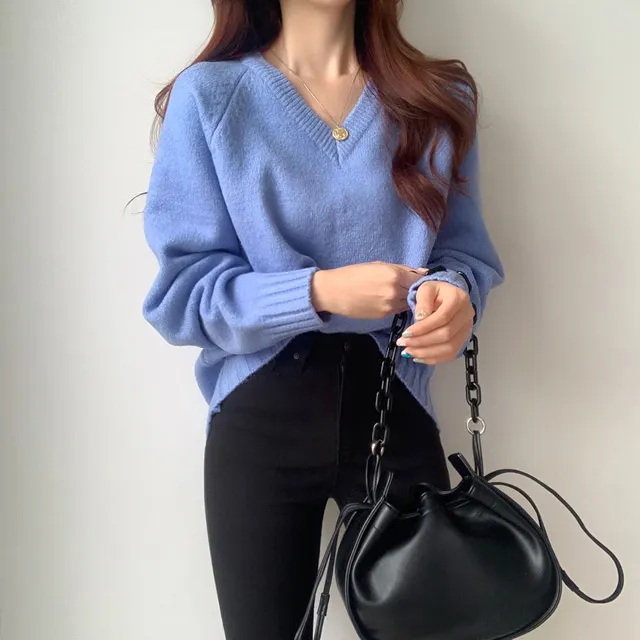 [ 무조건 소장 추천! 인기만점 ] 데일리 루즈핏 V넥 니트 상세 이미지 43