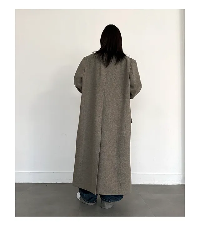 (Unisex) 카민 히든 롱 코트 (3color) 맥시 겨울코트 오버사이즈 울코트 남녀공용 상세 이미지 22