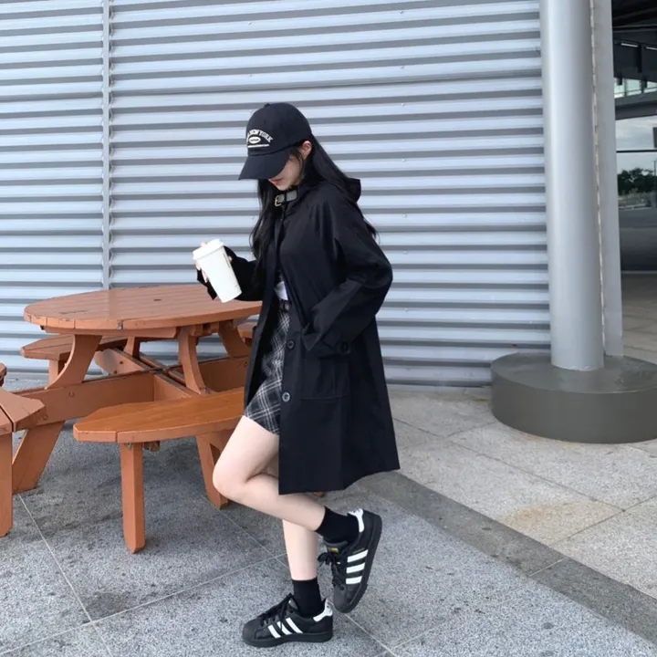 하이넥 버클 미디 트렌치코트 야상 코튼 후드자켓 -JK 상세 이미지 32