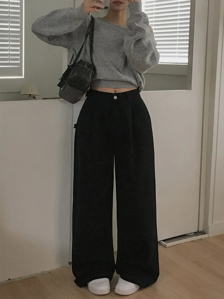 +영상[핏강추🤎] 틴츠 핀턱 코튼 와이드핏 롱 팬츠 3colors 상세 이미지 78