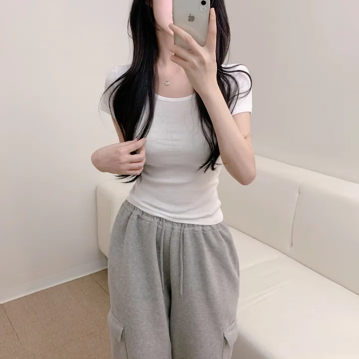 [-3kg/핏끝판왕!] 슬림핏 기본 무지 여리 반팔 티셔츠 (13color) 상세 이미지 6