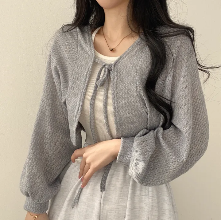 부클 볼레로 크롭 가디건 3color 상세 이미지 17