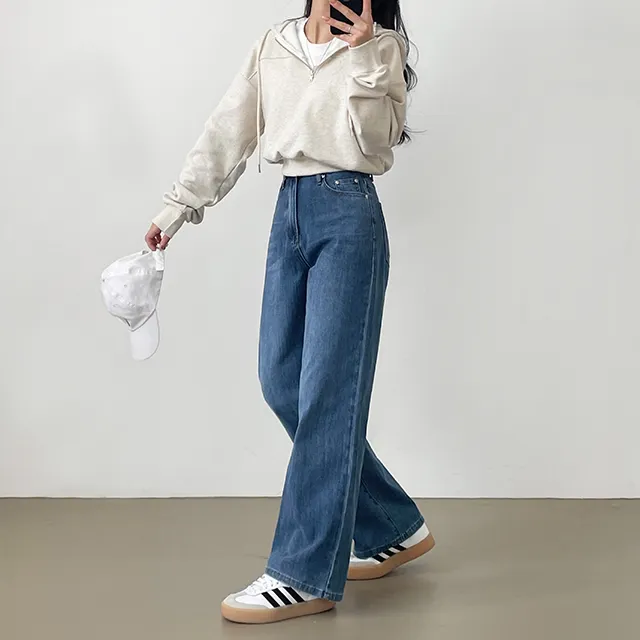 [3기장/S~2XL!] 라이크 그레이시연청+진청 스판데님와이드팬츠 YKK 2color 상세 이미지 18