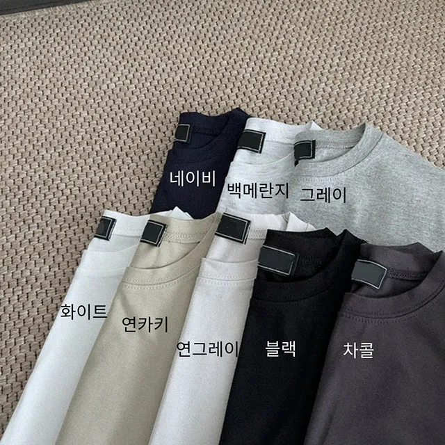 [기본템!/반팔] 베이직 박시 뉴 마카롱 무지 반팔티셔츠 (8color) 상세 이미지 18