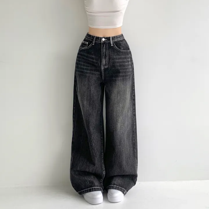 [모델소장🖤/기장선택/~XL] 페이블 3기장 힙 빈티지 워싱 하이웨스트 로우 밑단 스냅 조거 와이드 데님 팬츠 청바지 키작녀 키큰녀 남녀공용 사계절팬츠 빅사이즈 상세 이미지 28