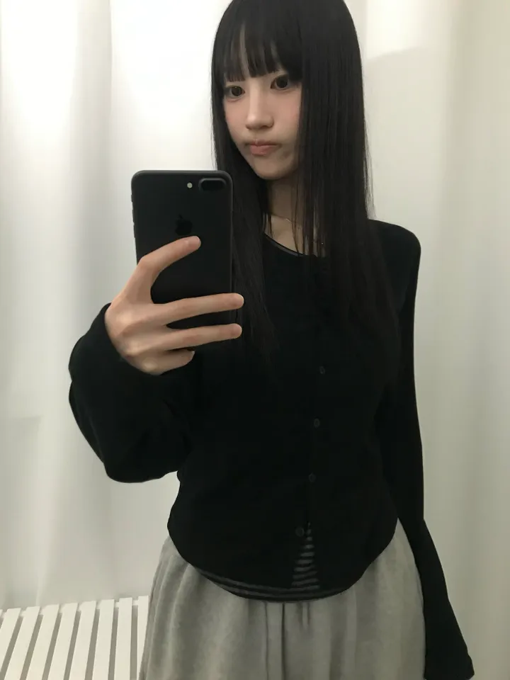 :일체형: 도즈 스트라이프 레이어드 라운드넥 여리핏 긴팔 가디건 티셔츠 (2color) 상세 이미지 14