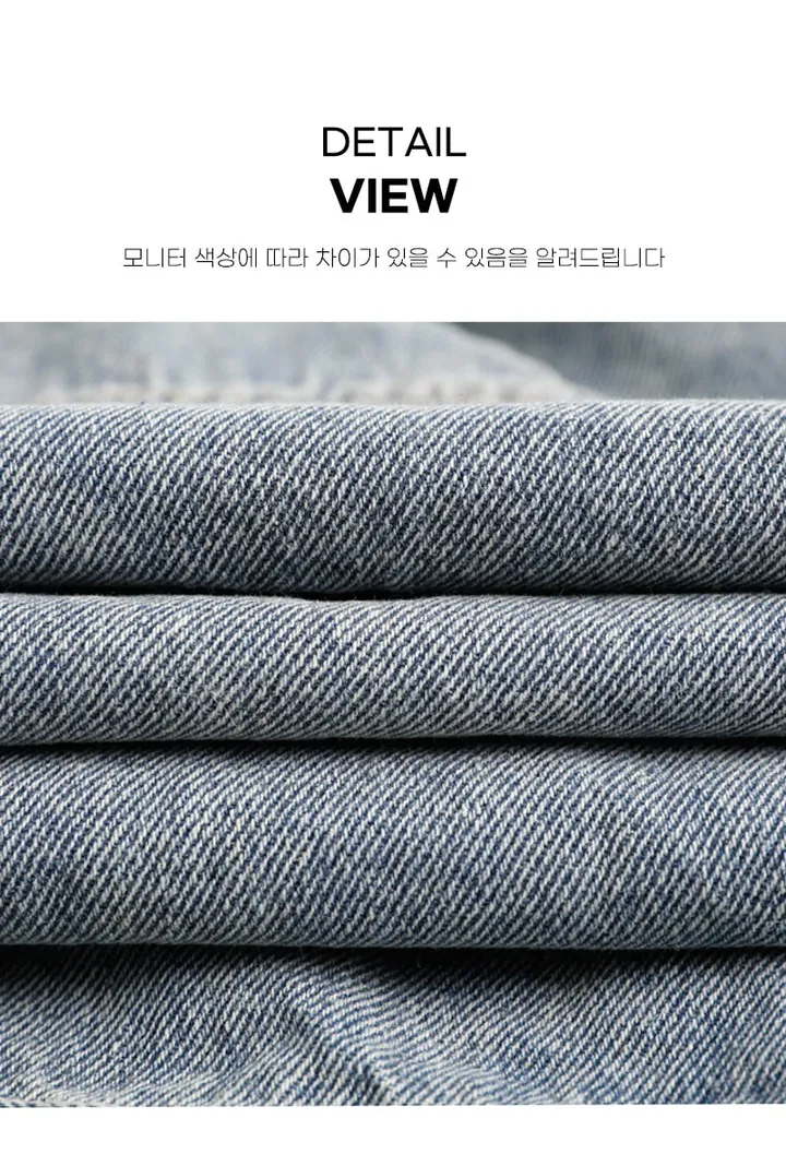 남자 비타 루즈 오버핏 봄 가을 투포켓 데님 청 자켓 연청 진청 상세 이미지 9