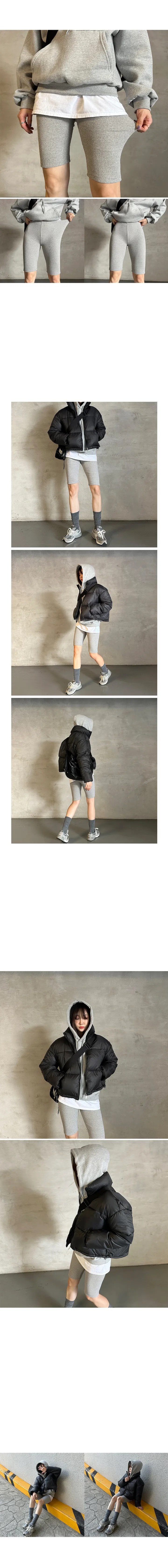 [🧡빅사이즈/M/XL] 유피 골지 스판 바이커팬츠, 5부 반바지 레깅스, 필라테스 요가 운동복 상세 이미지 10