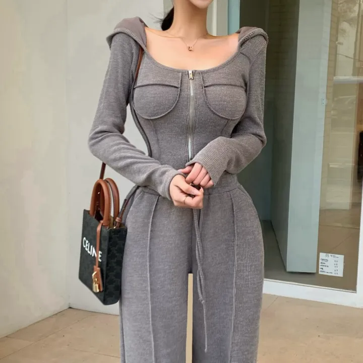 #-3kg!! [군살꽉! ver.2] 볼륨업 라운드 절개 투웨이 후드집업 트레이닝세트 슬림핏트레이닝 허얇골넓 상세 이미지 14