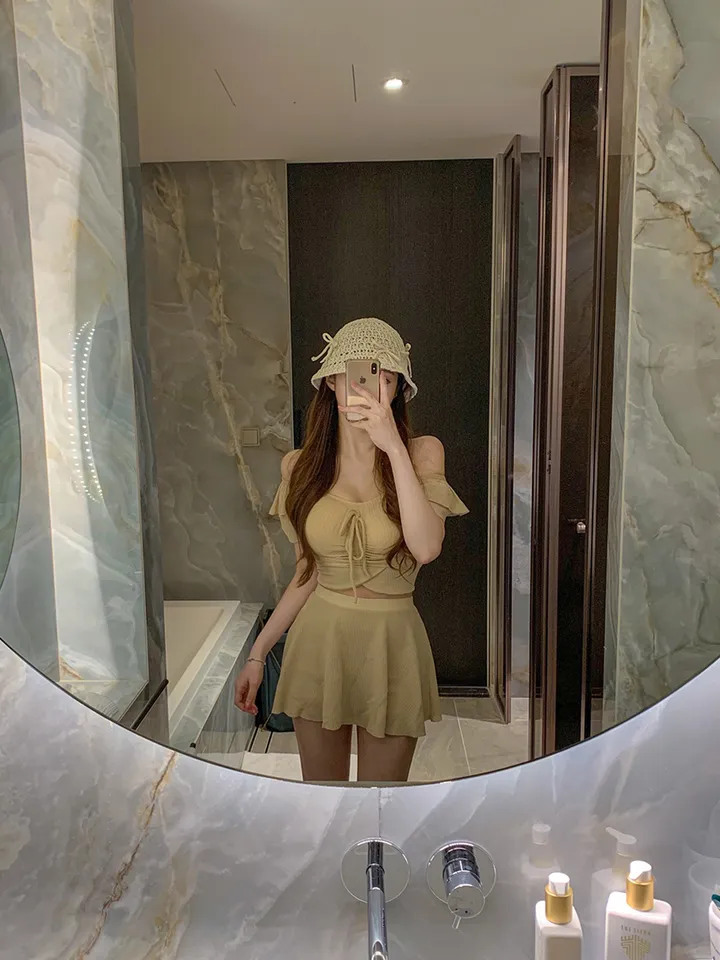 [러블리무드🎀소두핏] 벙거지 버킷햇 꽈배기 그물 뜨개 니트 짜임 모자 봄 여름 휴양지룩 휴가룩 여행룩 3COL 상세 이미지 15